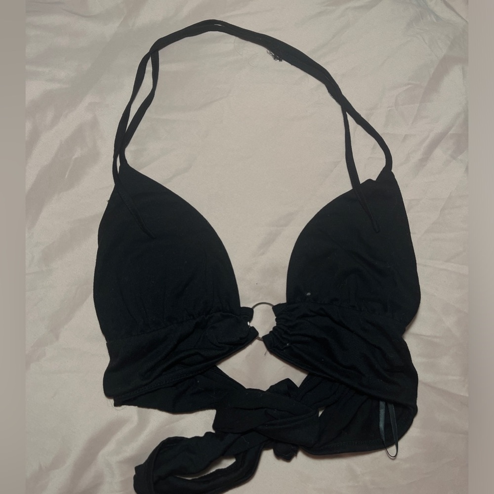 SHIEN Black cropped Tank top